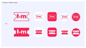 Ticket-Mart.com app icon featuring the t-m symbol for mobile and digital platforms