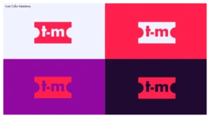 Ticket-Mart.com brand guidelines showing icon usage rules and visual system