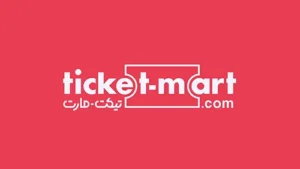 Ticket-Mart.com logo design showing English wordmark and Arabic wordmark تيكت-مارت