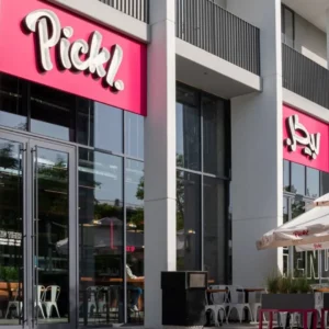 Pickl restaurant branding environment showing how the Arabic logo