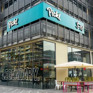 Pickl showing how the Arabic logo fits within the global brand identity