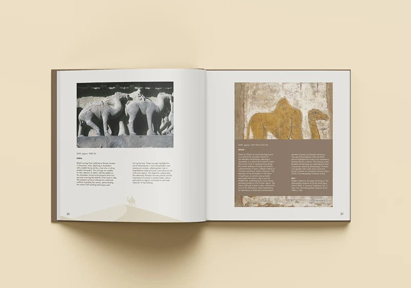 Arabic editorial book spread with image-led layout and balanced text composition, designed for long-form reading.