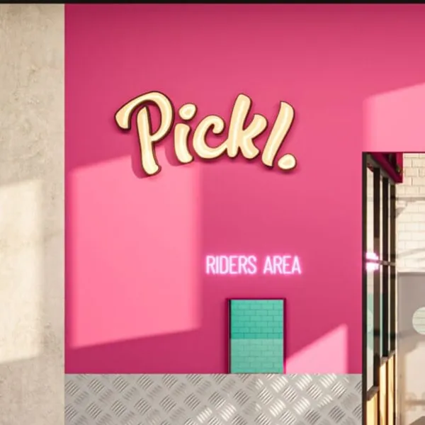 pickl English logo on signage