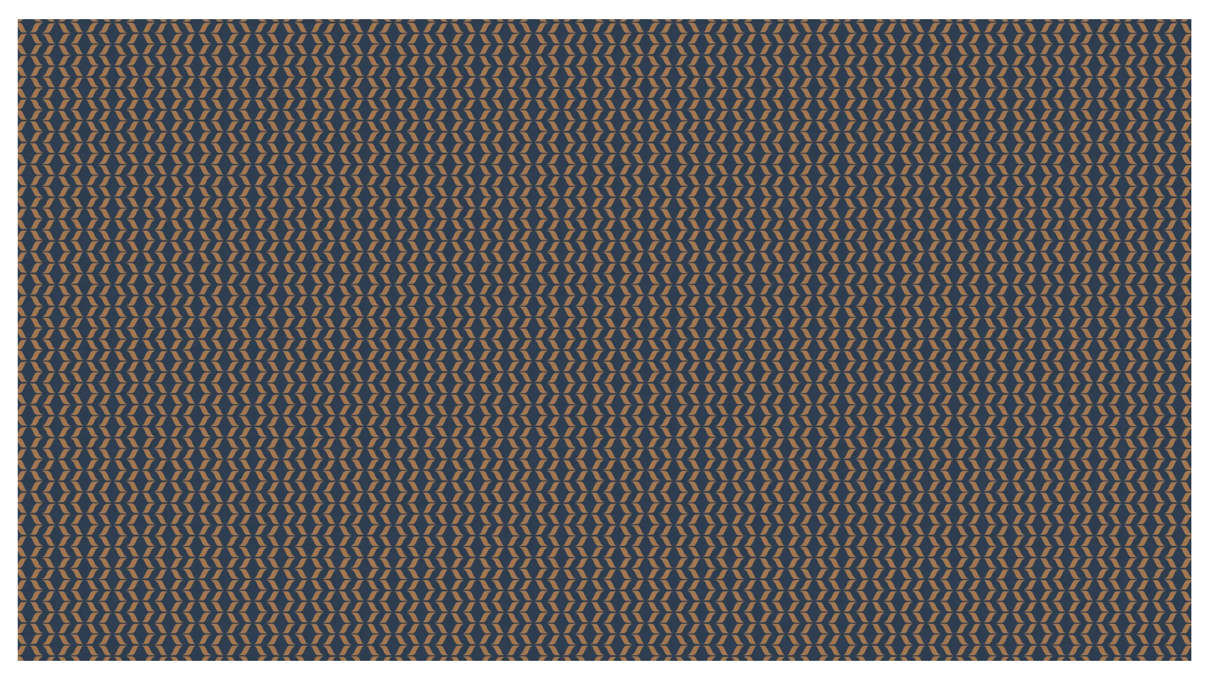 Repeating Raibal brand pattern in bronze on navy.